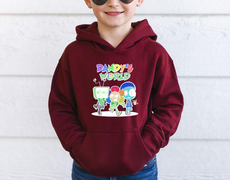 Youth Gaming Hoodie, Dandy’s World Hoodie, Cute Game Character Hoodie, Game Cartoon Hoodie, Sprunki Kids Hoodie, Toddler Gamer Hoodie image 4