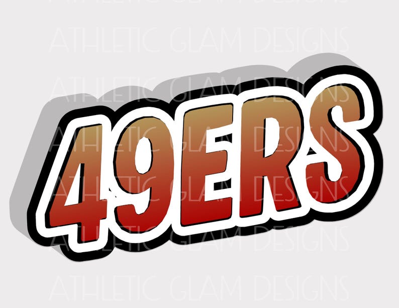 49ers Sports Team Football 3D PNG Digital Download Design Great for ...