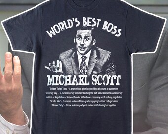 Michael Scott Shirt, The Office Michael T-Shirt, Michael Scott World's Best Boss T-Shirt, Steve Carell T-Shirt, Streetwear, Grafik-T-Shirt