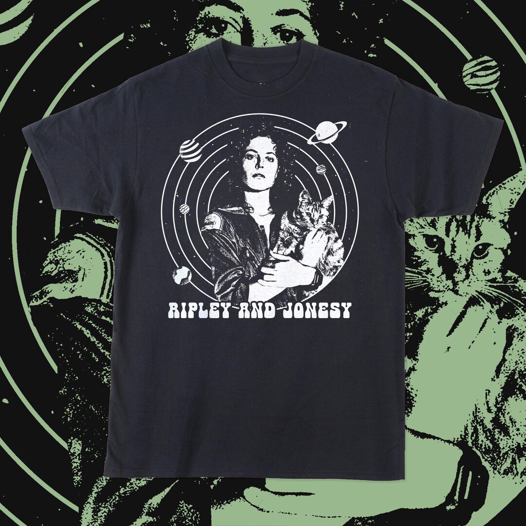 Alien Ellen Ripley With Cat Shirt | Jones the Cat Shirt | Alien Movie ...