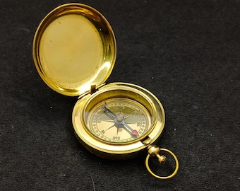Brass Pocket Compass 2" - Nautical Maritime Travel Gift