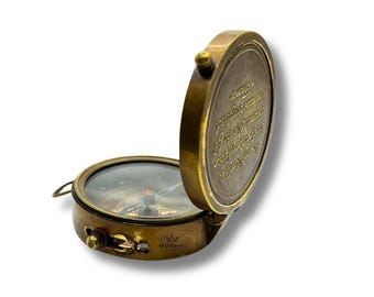 Brass Pocket Compass Quote Engraved Inspirational Gift Compass