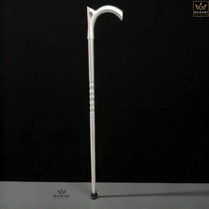 Walking Cane Foldable 3pc Silver Stick – Lightweight Aluminum Mobility Aid for Men & Women – Stylish Metal Handle Travel Walking Stick