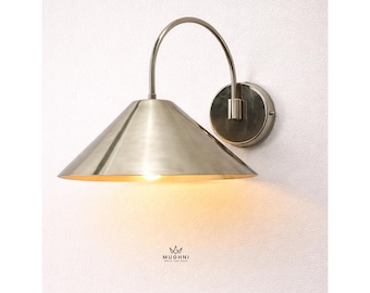 Mid Century Cone Wall Sconce Metal Bedside Wall Light Fixture Lamp
