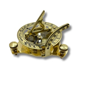 Brass Sundial Compass with Dial – Antique Style Nautical Gift Decor Replica