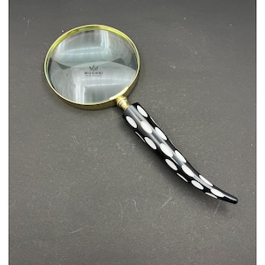 Polka Dot Magnifying Glass: Vintage Style Brass Reader, Home Decor