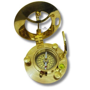Antique-Inspired Brass Sundial Compass - Unique London Replica Gift