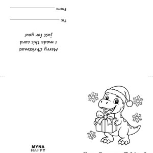 Color Your Own Christmas Cards for Kids, 16 Printable Folded Designs, Classroom Craft PDF image 3