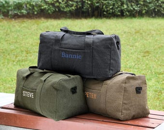 Customized Canvas Luggage Tote Bag,Men's Luggage,Embroidered men's Storage Bag,Honeymoon Travel Bag,Business Bag,Corporate Gift,Gift for Men