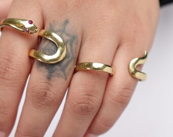 Vintage Snake Ring, Adjustable Snake Ring, Open Snake Ring, All Finger Snake Ring.