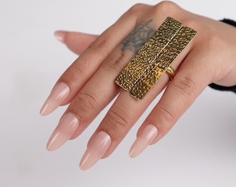 Brass Rings, Wide Brass Rings, Adjustable Rings.