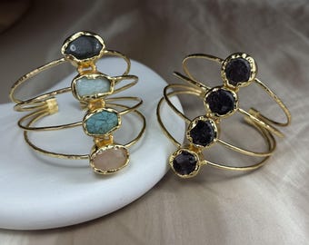Natural Stones Bracelets, Adjustable Bracelets, Chunky Bracelets.