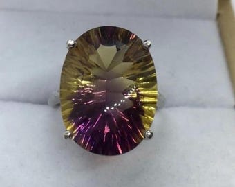 Natural Amertine  Gemstone Ring