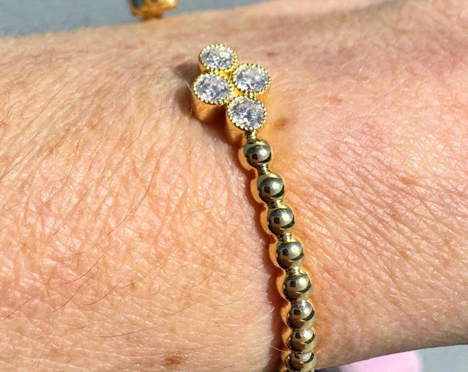 Moissanite Bubble Cuff Bracelet: D VVS1 GRA Certified