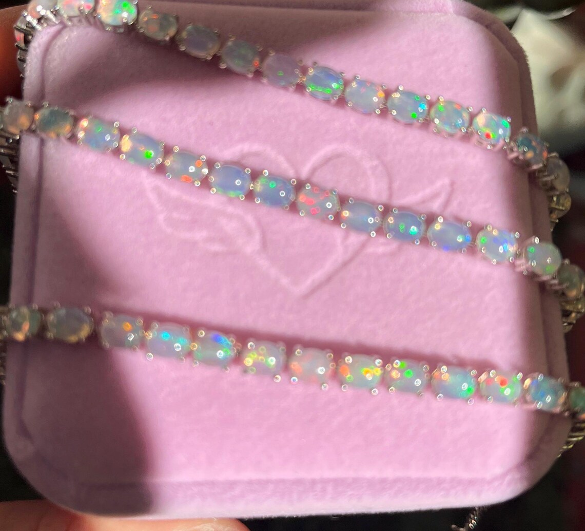 Mint & Lily Blue Opal Tennis Bracelet