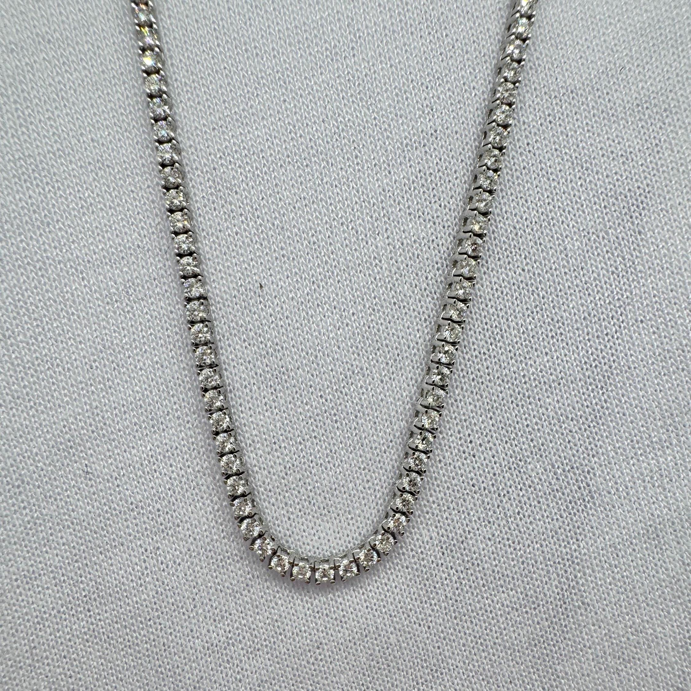 2.0mm Moissanite Tennis Necklace GRA Certified D Vvs1