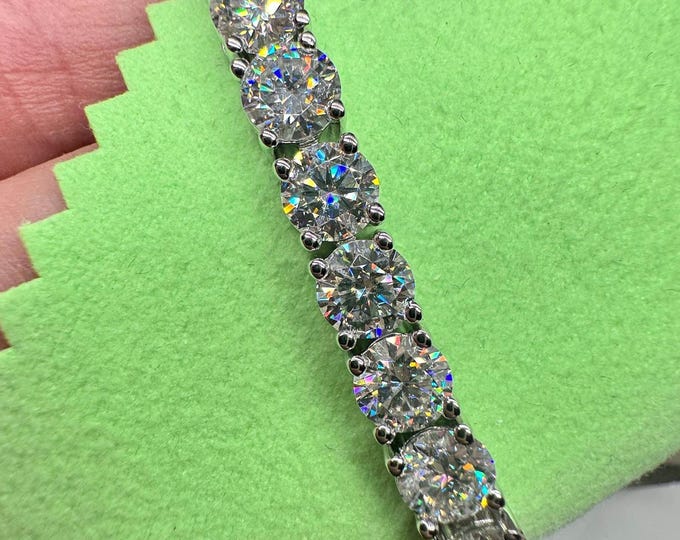 5.0mm Moissanite Tennis Bracelet GRA certified D VVS1 925/18K