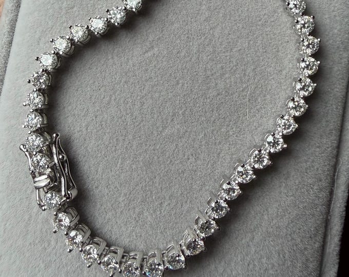 3-prong 2.5mm Moissanite Tennis Bracelet