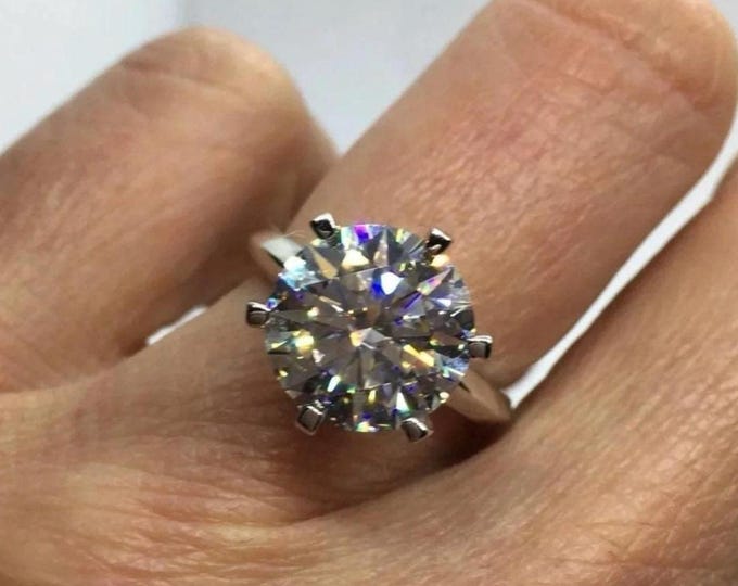5 Carat Moissanite Engagement Ring