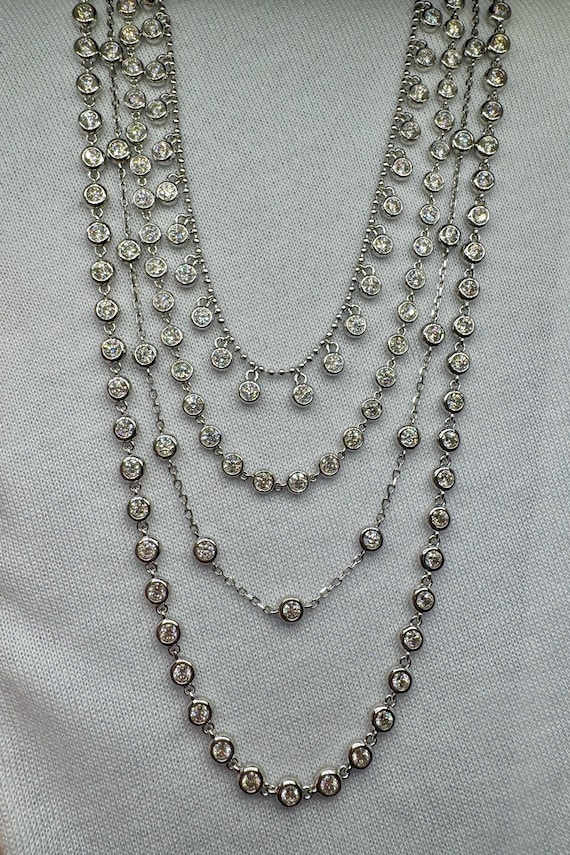 Beaded Moissanite Ball Chain Necklace: 18k Gold over Sterling Silver