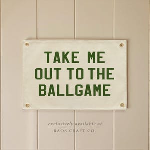 Take me out Flag, Hanging Canvas Banner Wall Decor,Vintage Canvas Banner,Wall Art Pennant for Nursery,Living Room Decor Pennant