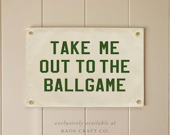 Take me out Flag, Hanging Canvas Banner Wall Decor,Vintage Canvas Banner,Wall Art Pennant for Nursery,Living Room Decor Pennant