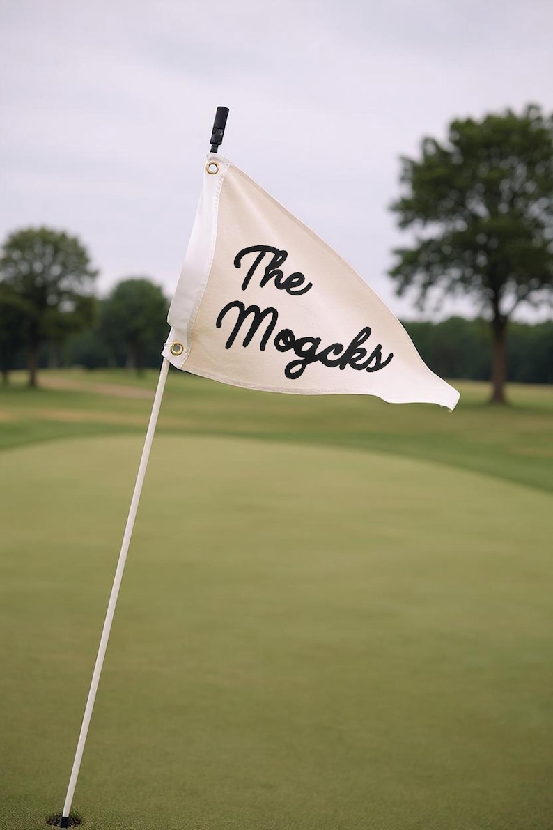 Last Name pennant | Personalized wedding marriage pennant flag | golf wedding pennant flag christmas gift | established pennant