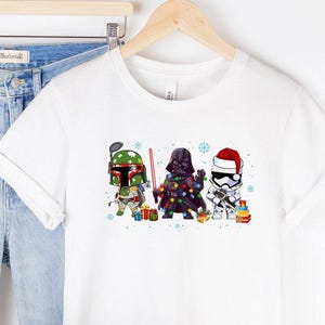 Chemise de Noël drôle Star Wars, chemise Star Wars, chemise vintage Disney Star Wars, chemises voyage Disney, chemises rétro Star Wars, chemise Disney