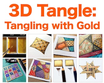 3D Tangle Tangling with Gold - Download PDF Tutorial Ebook