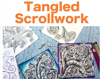 Tangled Scrollwork "Video to Ebook" - Download PDF Tutorial Ebook