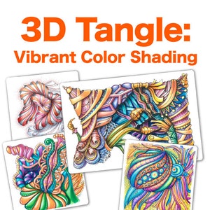 3D Tangle Vibrant Color Shading Download PDF Tutorial Ebook image 1