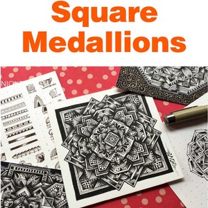 Square Medallions "Video to Ebook" - Download PDF Tutorial Ebook