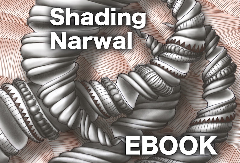 3D Zentangle: Shading Narwal PDF Ebook image 1