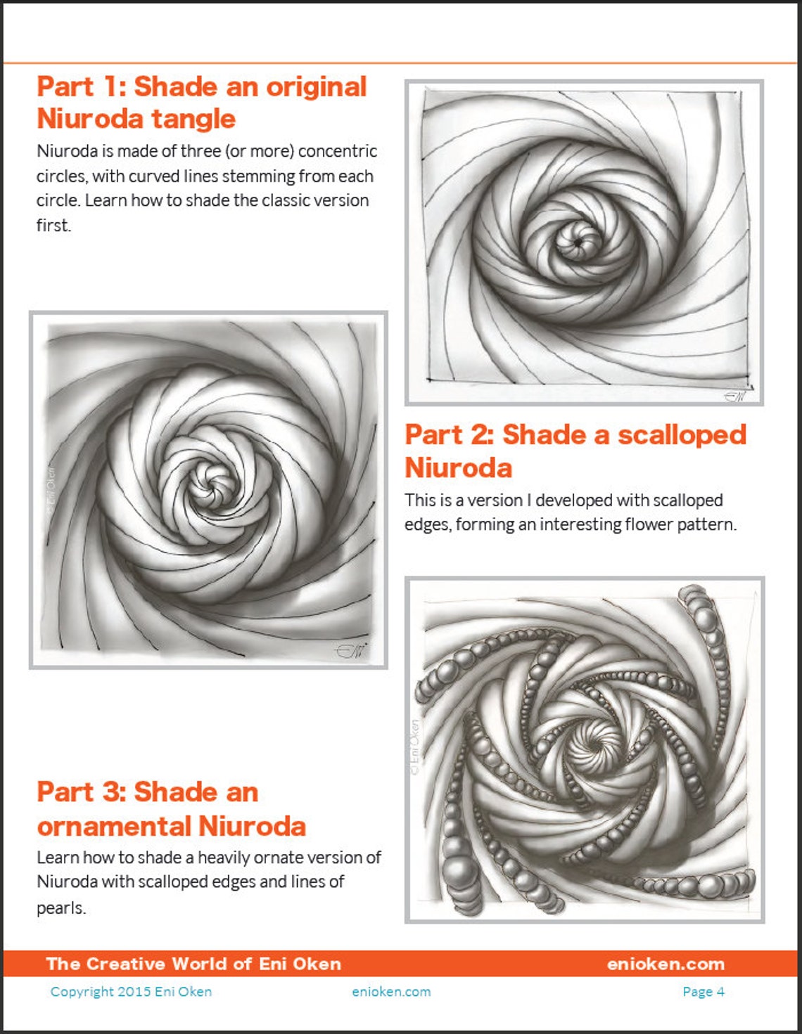 Zentangle Shading Tutorial 3D Zentangle: Shading Niuroda PDF Ebook - Etsy