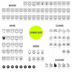 Wasverzorgingssymbolen – bewerkbare vectorpictogrammen voor kledinglabels en posters – directe digitale download (SVG, EPS, AI)