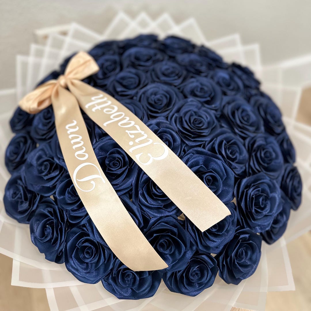 Eternal Ribbon Rose Bouquets - Etsy