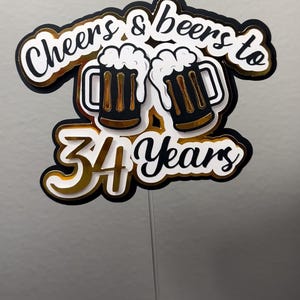Cheers & Beers Cake Topper