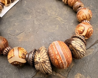 Tribal  Agate Beaded Bracelet