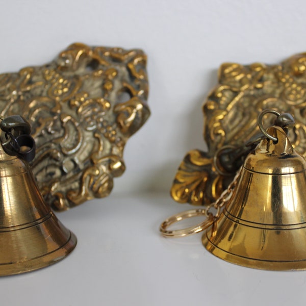 Vintage brass bells - shopkeeper door hanging bells