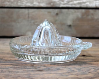 Vintage glass juicer, vintage reamer