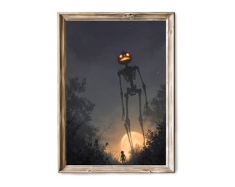 Giant Skeleton Halloween Wall Art Haunted Forest 256