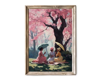 Vintage Garden Picnic Wall Art, Romantic Summer Decor 31