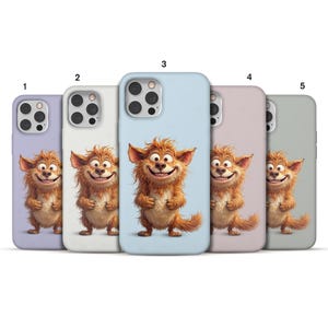 Funda de teléfono con diseño de monstruo divertido: cubierta brillante con dibujos animados para iPhone 16 Pro Max, 15 Plus, 14, 13, 12, 11, XS y Samsung Ultra S25, S24, A55