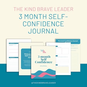 Self-Confidence Journal PDF | Editable & Printable A4 and Letter | 3-Month Confidence Builder | Personal Growth and Self-Love Workbook