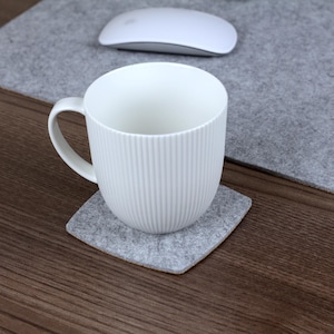 Felt Coasters, Coaster Set of Four, Merino Wool Coaster Set
