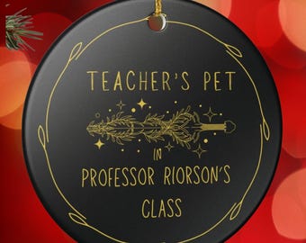 Ornament Xaden Riorson Vierde Vleugel | Zwart keramisch fantasieornament - cadeau boekenliefhebber - fandom kerstdecor 2025