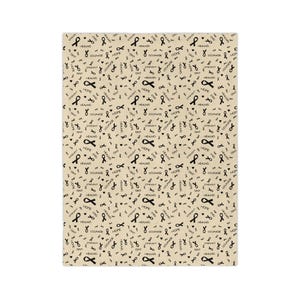 Fleecefilt med band för cancer - Mysig läkande present för kemoterapi, sjukhus och vårdgivare