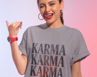 Karma SKZ geïnspireerd acid wash T-shirt: vintage SKZ K-Pop T-shirt