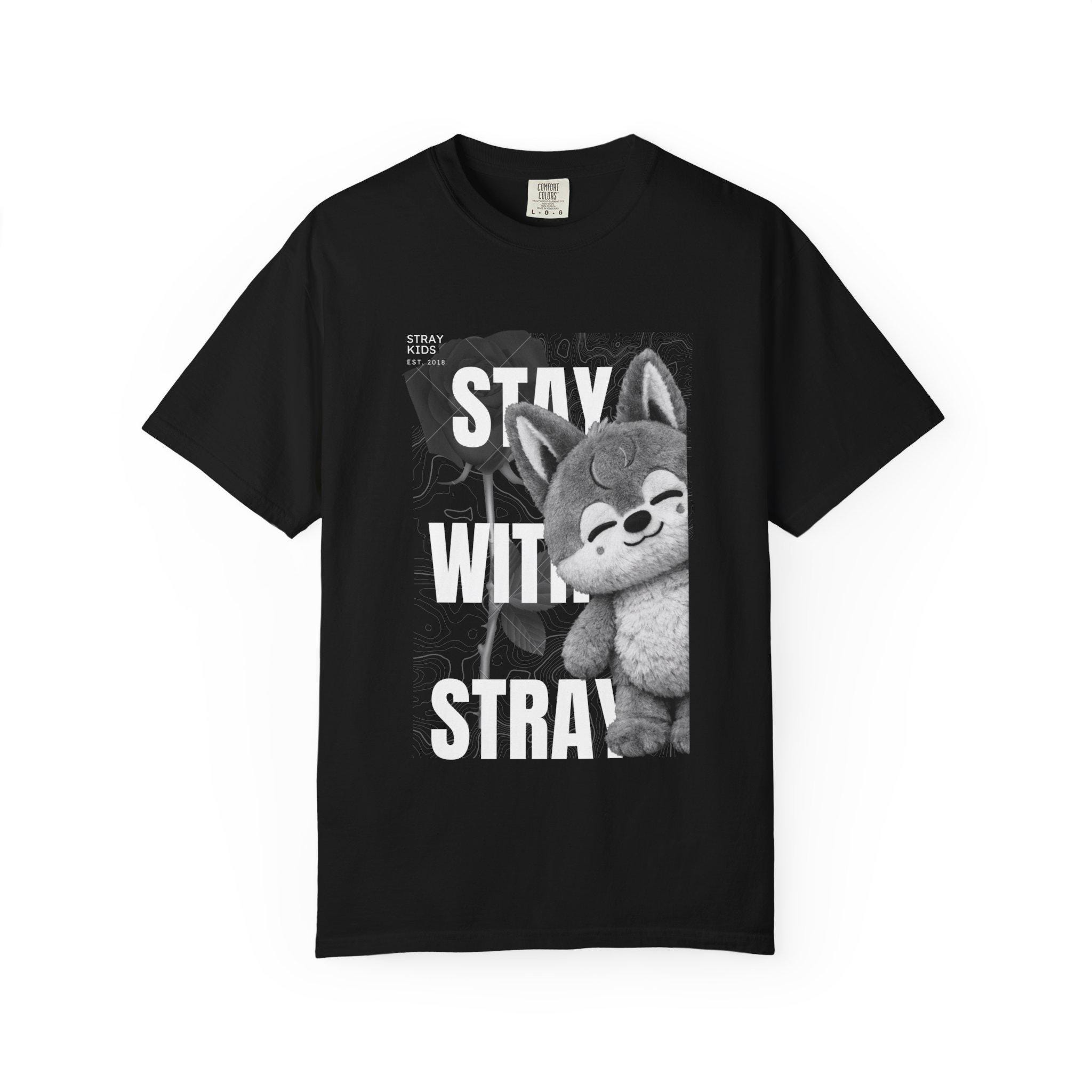 Stay Merch Wolf Chan Stray Kids Comfort Colors Shirt Stay With Stray Graphic Tee ...