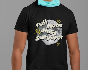 -shirt d'infirmière survivante de quart de pleine lune | T-shirt d'allaitement Funny Night Shift ER | Chemise humoristique Dementia Care Hospital pour personnel de santé